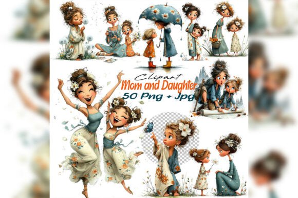 Download Mom and Daughter Clipart Mother’s Day - Daughter Collection